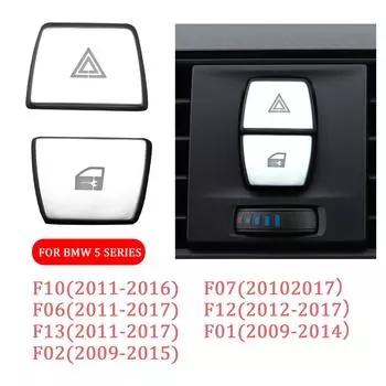 Хромированные автомобильные кнопки, наклейки, аксессуары для стайлинга салона автомобиля, наклейка для BMW F10 F07 F06 F20 F30 F32 F01 F02 F25 F26