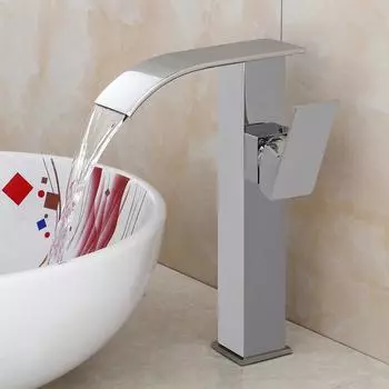 Хромированные смесители для раковины, современный стиль, смеситель для ванной комнаты, монтируемый на бортике, смеситель с одним отверстием, кран для холодной и горячей воды CHINA