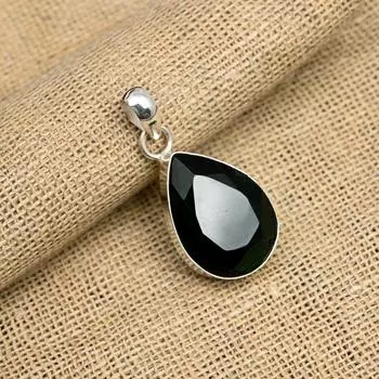 Хромированный диопсидовый драгоценный камень ручной работы из стерлингового серебра 925 пробы для ювелирных изделий для женщин 1.50 Inches зелёный