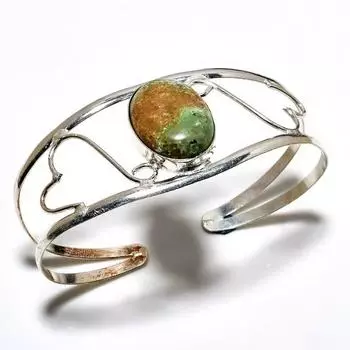 Хромированный драгоценный камень халцедон 925 посеребренный браслет ручной работы ювелирные изделия-манжеты