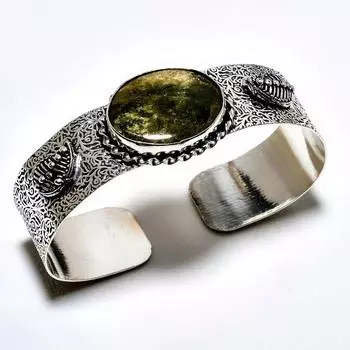 Хромированный драгоценный камень халцедон 925 посеребренный браслет ручной работы ювелирные изделия-манжеты