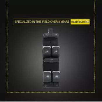 Хромированный главный переключатель стеклоподъемника для VW Jetta Golf GTI MK4 Passat B5 со стороны водителя 3BD959857 3BD 959 857 1998-2005