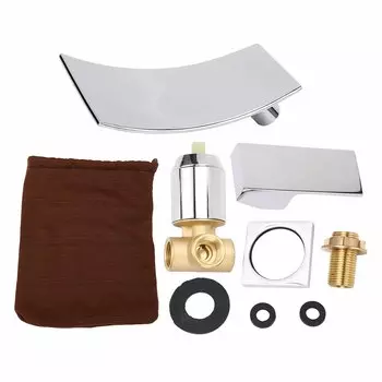 Хромированный настенный смеситель для раковины с водопадом, смеситель для раковины с холодной и горячей водой