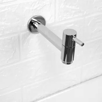 Хромированный настенный удлиненный кран для стиральной машины, кран для швабры, бассейна, черный цвет, ванная комната, сад, одинарный кран для холодной воды