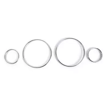 Хромированный серебряный цвет, датчики спидометра, кольца с циферблатом, отделка безеля для E39 E38 E53, кольца спидометра, рамка