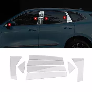 Хромированный стиль для Haval Jolion 2024 2024 года, отделка стойки окна автомобиля, наклейка из нержавеющей стали, изменение цвета, украшение, ремонт
