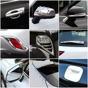 Хромированный стиль для Toyota Highlander XU70 2024, внешняя часть автомобиля, модификация хромированной крышки, рама, отделка, ремонт, защита, декоративная наклейка