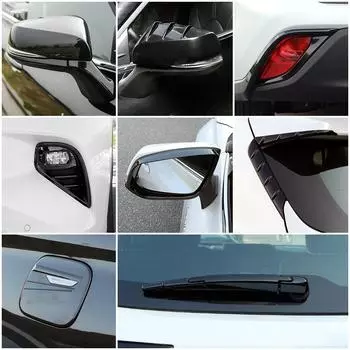 Хромированный стиль для Toyota Highlander XU70 2024, внешняя часть автомобиля, модификация отделки, черный рояльный цвет, изменение защиты, декоративная наклейка