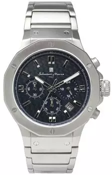 Хронограф 10 ATM Водонепроницаемый Бизнес 20th Anniversary Ограниченная Модель SM18117SS [Salvatore Mara] Мужской (Военно-морской карбон)