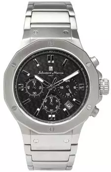 Хронограф 10 ATM Водонепроницаемый Бизнес 20th Anniversary Ограниченная Модель SM18117SS [Salvatore Mara] Мужской (Черный углерод)