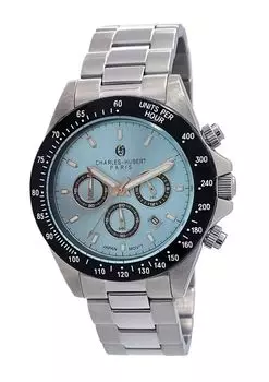 Хронограф Дата Серебро [Charles Hubert] 4032-W Мужские синий