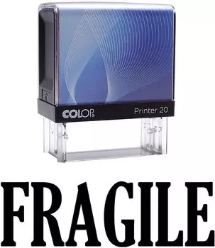 ХРУПКАЯ Самокрасящаяся резиновая печать Маленькая черная чернильная офисная штемпельная марка Colop 14 mm x 38 mm OR 9 / 16 X 11 / 2 Inches