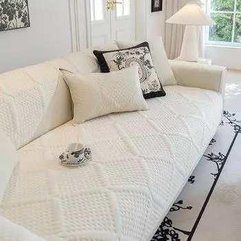 Хрустальная бархатная диванная подушка Four Seasons, универсальная диванная подушка с машинной вышивкой, нескользящий чехол для дивана, полотенце 70*70cm