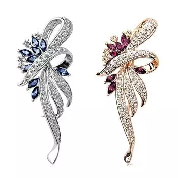 Хрустальная брошь Необычная брошь-цветок в винтажном стиле для женщин, девочек, женщин и мужчин золотой