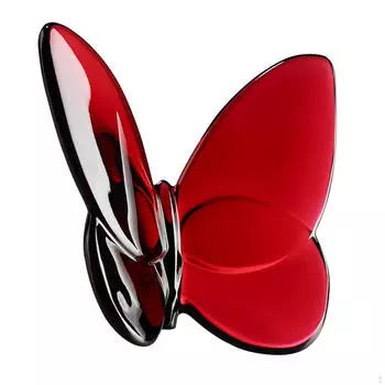 Хрустальная фигурка бабочки, летящая для кабинета, офисного стола розовый