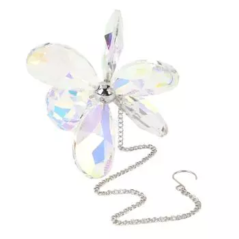 Хрустальная ловушка для солнца Разноцветный кулон-призма в виде цветка с шестью лепестками Подвесное украшение для окна для дома и сада разноцветный
