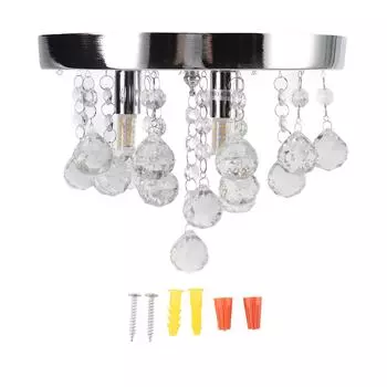 Хрустальная люстра Изысканный вид Простая установка Хрустальный потолочный светильник для гостиной спальни