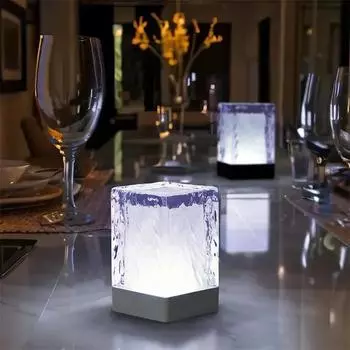 Хрустальная настольная лампа для спальни, перезаряжаемая, 16 цветов, сенсорный/дистанционный, регулируемый ночник, USB, светодиодный ночник, домашний декор