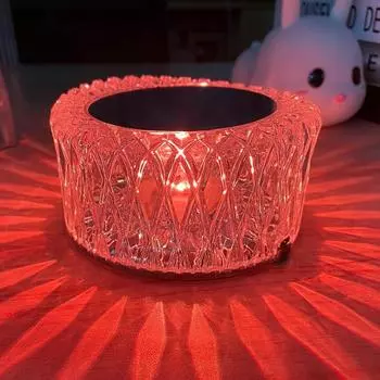 Хрустальная настольная лампа Прозрачное стекло Хрустальная настольная лампа Светодиодная хрустальная настольная лампа Современная прикроватная лампа 3 Colors