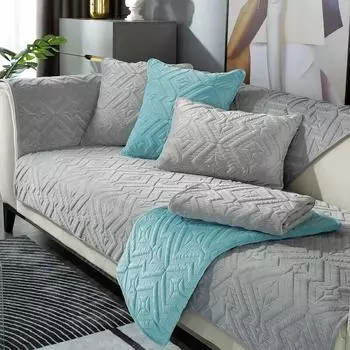 Хрустальная плюшевая подушка для дивана, современная простая жаккардовая супер мягкая нескользящая подушка для дивана, полотенце, украшение для мебели для гостиной, чехол 65X70 CM 1PCS