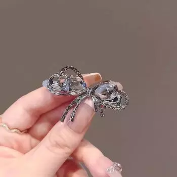 Хрустальная заколка-бант для волос для женщины летняя заколка-краб модная заколка-утиный клюв сплав аксессуары для волос