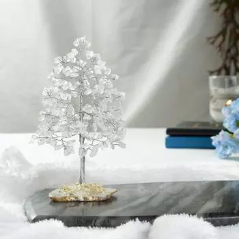 Хрустальное Дерево Жизни - Основа из жеоды агата, Дерево из драгоценных камней ручной работы, Дерево чакр для положительной энергии, Фэн-шуй экспонат