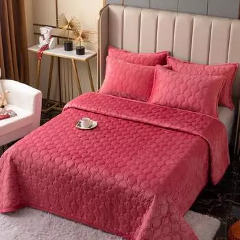 Хрустальное плюшевое одеяло простыня теплое однотонное покрывало фланелевое утолщенное одеяло односпальная двуспальная кровать зимнее утолщенное 150*200cm