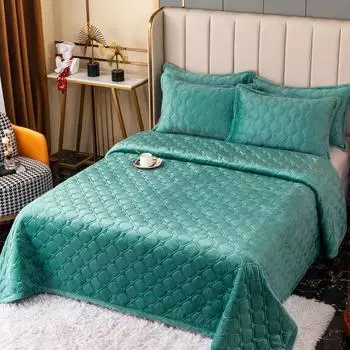 Хрустальное плюшевое одеяло простыня теплое однотонное покрывало фланелевое утолщенное одеяло односпальная двуспальная кровать зимнее утолщенное 150*200cm