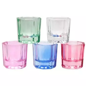 Хрустальная стеклянная ванночка для акриловой пудры, стаканчик для ногтей, миска для мытья кистей, инструменты для дизайна ногтей чистый