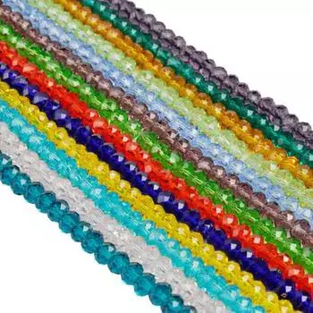 Хрустальное стекло DIY для разделительных бусин, 50 шт., изготовление ювелирных изделий, граненые 6/8 мм, аксессуары, аксессуары Rondelle 6mm красный