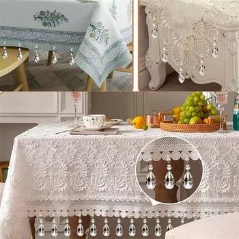 Хрустальное стекло, костюм, подвеска, металлическая подвеска-призма, 4 шт., скатерть, капля воды 10cm