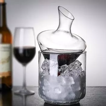 Хрустальное стекло высокого качества 1000 мл ведро для льда графин подарочная коробка сепаратор для вина шампанское виски винные бутылки набор для семейного бара a set