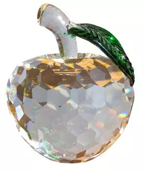 Хрустальное стекло Яблоко Фигурка Яблоко Интерьер Фэн-шуй Ловец Солнца Разные Предметы [KKD] (60мм Прозрачный)