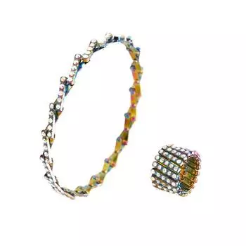 Хрустальные браслеты Раздвижной браслет-кольцо Гибкая пряжка для пальца Ювелирные изделия двойного назначения Style B