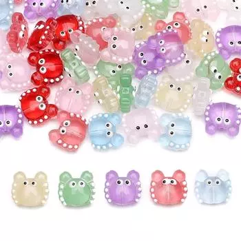 Хрустальные бусины, милые маленькие крабовые бусины для изготовления ювелирных изделий, браслет, ожерелье синий