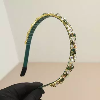 Хрустальные Диамантовые Металлические Нескользящие Повязки для Волос Ежедневные Аксессуары для Волос для Девочек