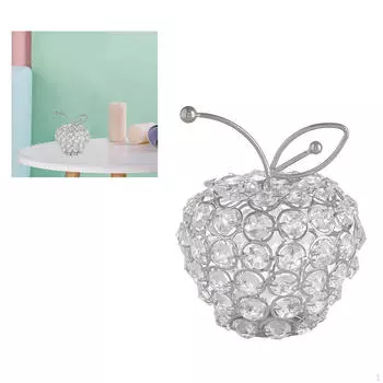 Хрустальные фруктовые украшения ручной работы, настольная центральная статуя, домашний декор Silver Apple A