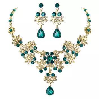 Хрустальные капли воды, свадебные колье со стразами, ожерелье, серьги, свадебные бусы, комплект ювелирных изделий