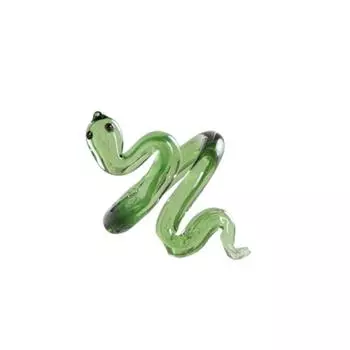 Хрустальные кольца на пальцы со знаком зодиака Змея, кольцо Змея с глазурью в китайском стиле, нерегулируемые открытые кольца, украшение зелёный