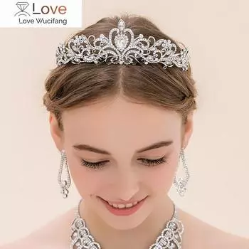 Хрустальные короны и диадемы с гребнем на голову для девочки или женщины на день рождения, свадьбу, выпускной, Рождество, Валентина Tiaras