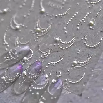 Хрустальные наклейки для ногтей с бриллиантами Ретро наклейки для ногтей Японские жемчужные линии MS515