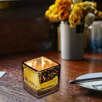 Хрустальные подсвечники на день рождения серебряный