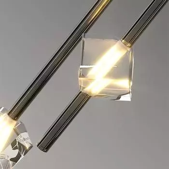 Хрустальные подвесные светильники со светодиодами для спальни, бара, фона, люстры, светильники для лестниц, внутреннее освещение, декор, подвесные светильники Cold White