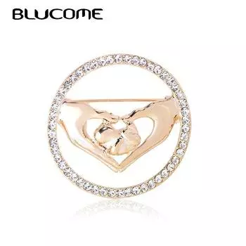 Хрустальные руки с любовью для новорожденных, броши, значок, медицинская ювелирная брошь, булавки, подарки для женщин серебряный