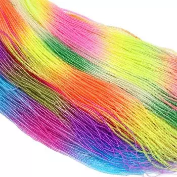 50 шт. хрустальные стеклянные бусины градиентные многоцветные шарики для рисования россыпью разделительные бусины для изготовления ювелирных изделий кофейный/чёрный