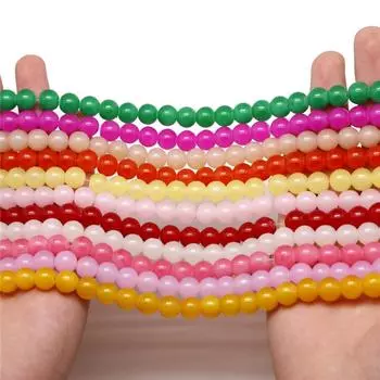 Хрустальные стеклянные бусины ярких цветов, круглые шарики, размер 4 мм, 6 мм, 8 мм, 10 мм для ювелирных изделий своими руками, аксессуары 4mm approx 100pcs королевский синий