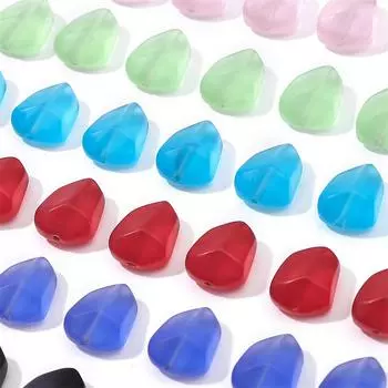 Хрустальные стеклянные бусины с плоским камнем, матовая поверхность, свободные бусины-разделители для DIY ожерелья, браслета, изготовления ювелирных изделий 10pcs белый