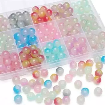 Хрустальные стеклянные бусины желейные шарики свободные разделительные бусины для изготовления ювелирных изделий своими руками браслет ожерелье A12 8mm 30pcs