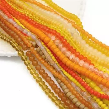 Хрустальные стеклянные бусины желтого цвета, свободные космические бусины для браслета, ожерелья, аксессуары для изготовления ювелирных изделий своими руками 21 8mm