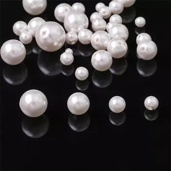 Хрустальные стеклянные бусины Жемчужные круглые свободные разделительные бусины для изготовления ювелирных изделий 8mm 2pcs